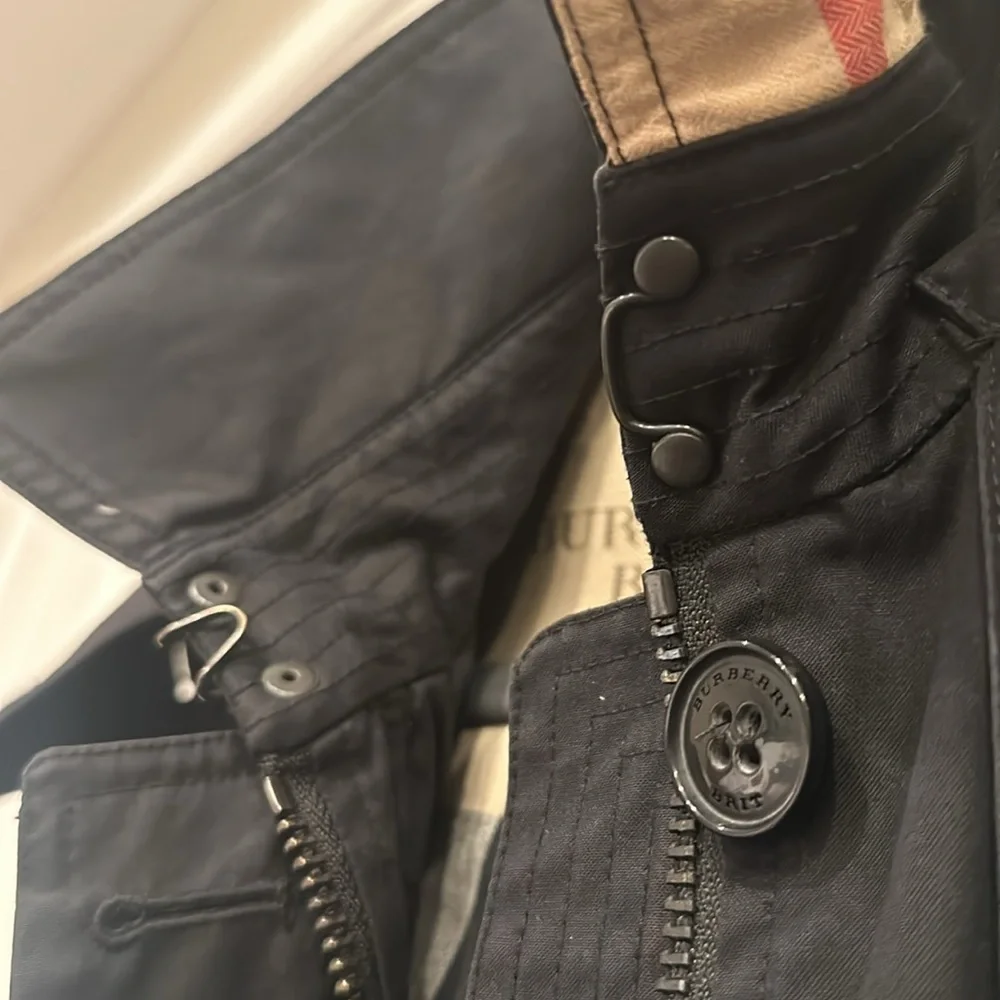 Burberry Brit Trench coat black removable hood check lining EXCELLENT condition - Picture 17 of 17